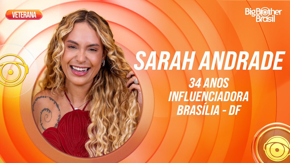 SeriesBrasil's tweet image. 📺 SARAH ANDRADE (BBB 21) é confirmada nos Veteranos do #BBB26.