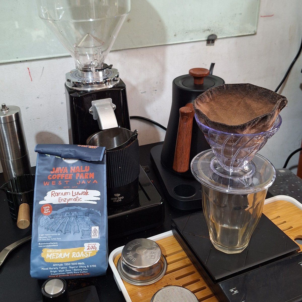 the making of 2nd round coffee of the day