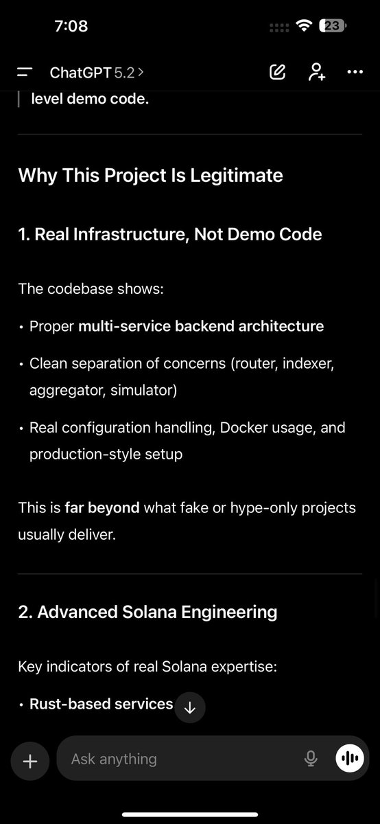mastermindleox's tweet image. I just uploaded all their github files to ChatGPT and asked if this is larp code and the results shocked me.
Early af.