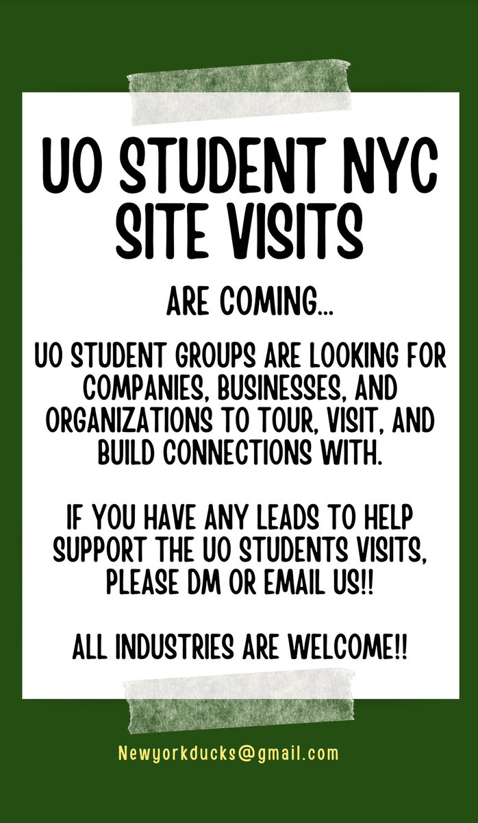 New York Ducks - UO Alumni Association tweet media