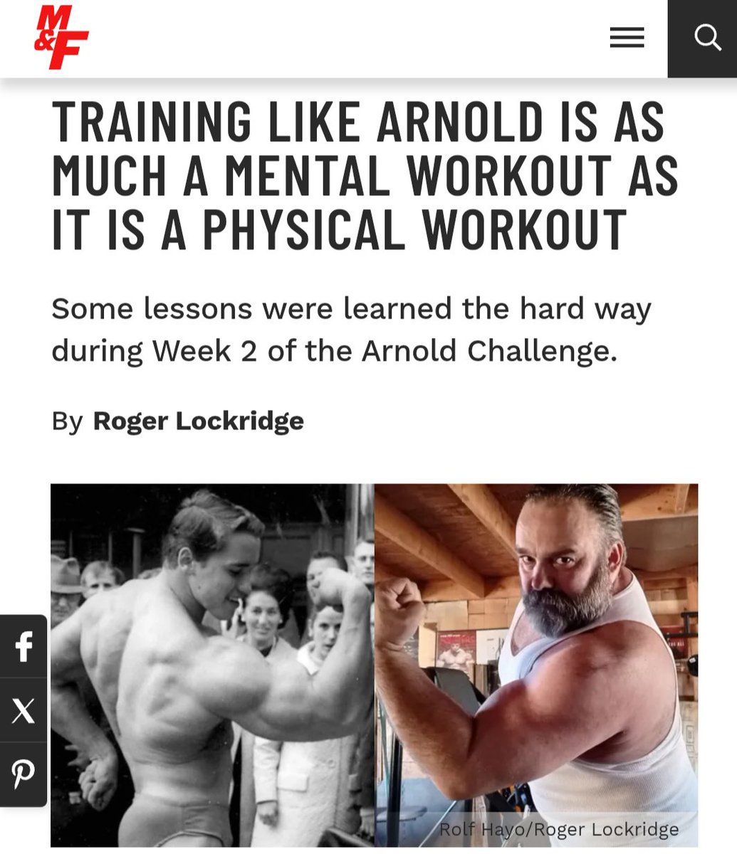 3 years ago this week, I took on the greatest training challenge of my life. I trained like <a href="/Schwarzenegger/">Arnold Schwarzenegger</a> did as Mr. Olympia for a month. Documented on my IG and on <a href="/muscle_fitness/">muscle_fitness</a> . Surreal time that taught me a lot about myself. 💪