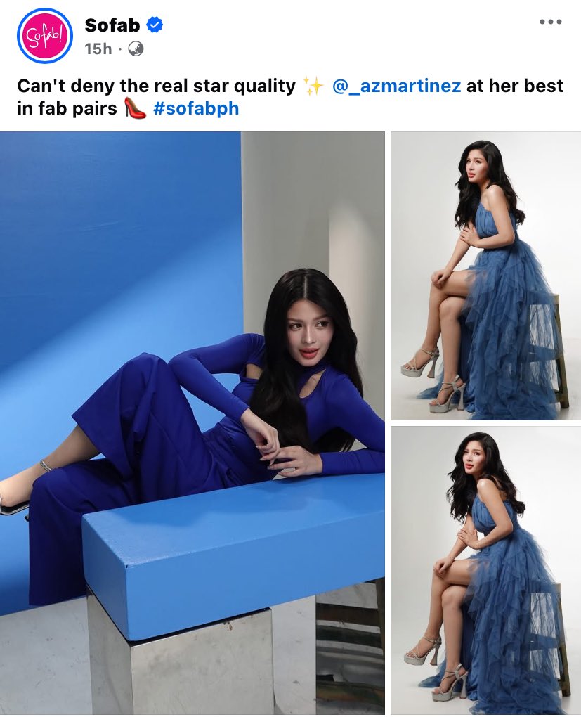 azaslays's tweet image. az wearing a pair of sofab 👠 during her shoot for snowcaps ! 

🔗 facebook.com/share/p/1BtSti…