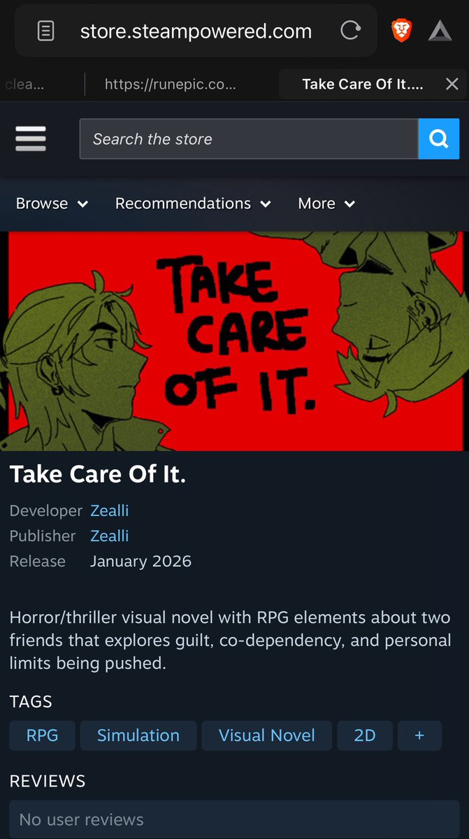 peachthyme's tweet image. Itll be available on steam by the end of the month!