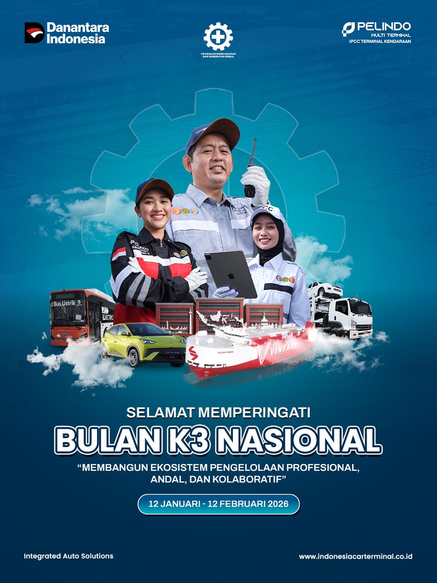 Selamat Bulan K3 Nasional 2026

IPCC berkomitmen menjadikan Keselamatan dan Kesehatan Kerja (K3) sebagai budaya utama dalam setiap aktivitas operasional.

Melalui peringatan Bulan K3 Nasional 2026, IPCC terus memperkuat budaya kerja aman, sehat, dan berkelanjutan demi keselamatan