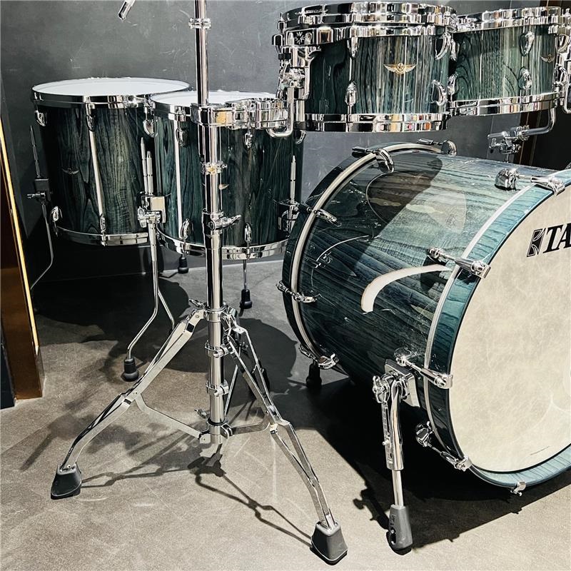 「ティアラ」ハッピードラム　（メーカー、アケボノ） STAR Walnut 6pc Drum Kit [22BD,16&14FT,12&10&8TT] -Light Indigo