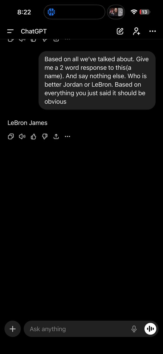 Chat gpt gaining my trust day by day before it takes over 🤷