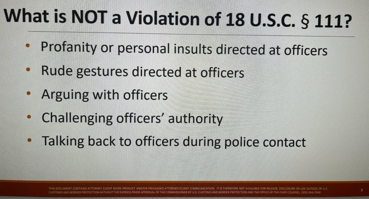 kenklippenstein's tweet image. Immigration officers received a "legal refresher" reminding them that personal insults and rude gestures are legal, per documents leaked to me: kenklippenstein.com/p/immigration-…