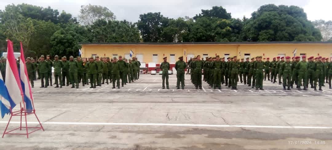 MinfarC's tweet image. #CubaEstáFirme 
Con la presencia del Presidente del CDP Julio Heriberto Gómez Casanova se desarrolla el Acto de Inicio del APPD-2026, en la Brigada de Infantería de la RM Ciego de RM Ciego de Ávila. 
El objetivo es un año con  mejores resultados.