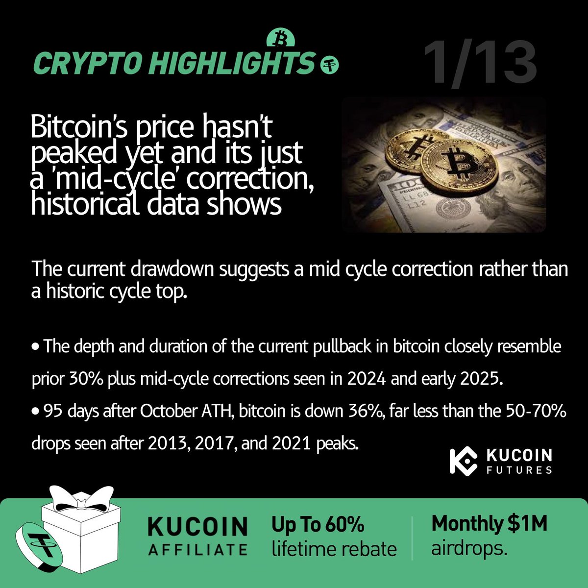 🚨 Crypto Alpha Alert | 2026/01/13 😀 Standard Chartered forecasts Ethereum  to surpass Bitcoin, reaching $40,000 by 2030. 🚀 NEAR jumps 5.7% to $1.73,  then retraces. 🔎 XRP stays near $2.05 as volatility tightens ahead of a  key move. #KuCoin ...