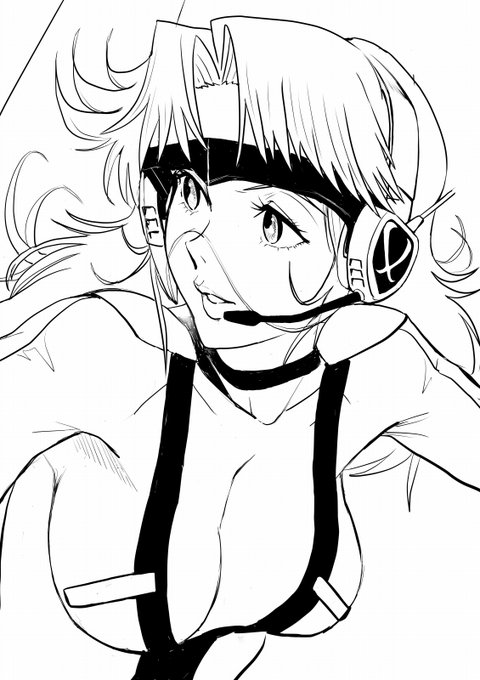 線画も残しましたが
この時点でもおでこの生え際とかおかしかったり💦
OPは途中・・・一応先端も描いてから服着せました～
😆😆😆 