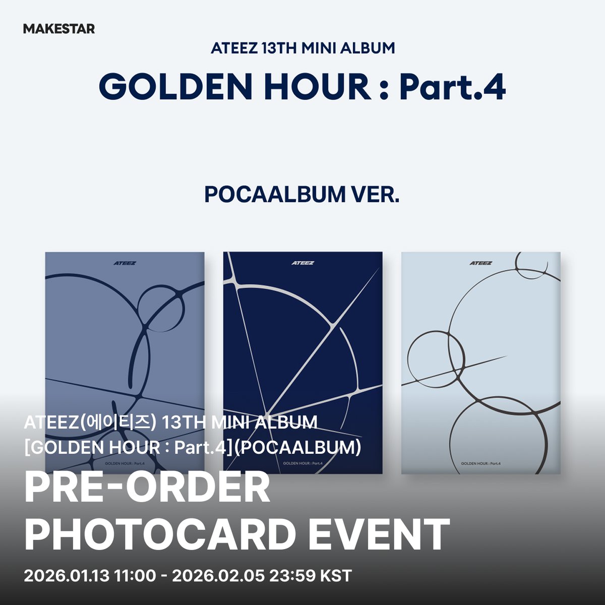 フォトカードイベント] ATEEZ 13TH MINI ALBUM [GOLDEN HOUR : Part.4
