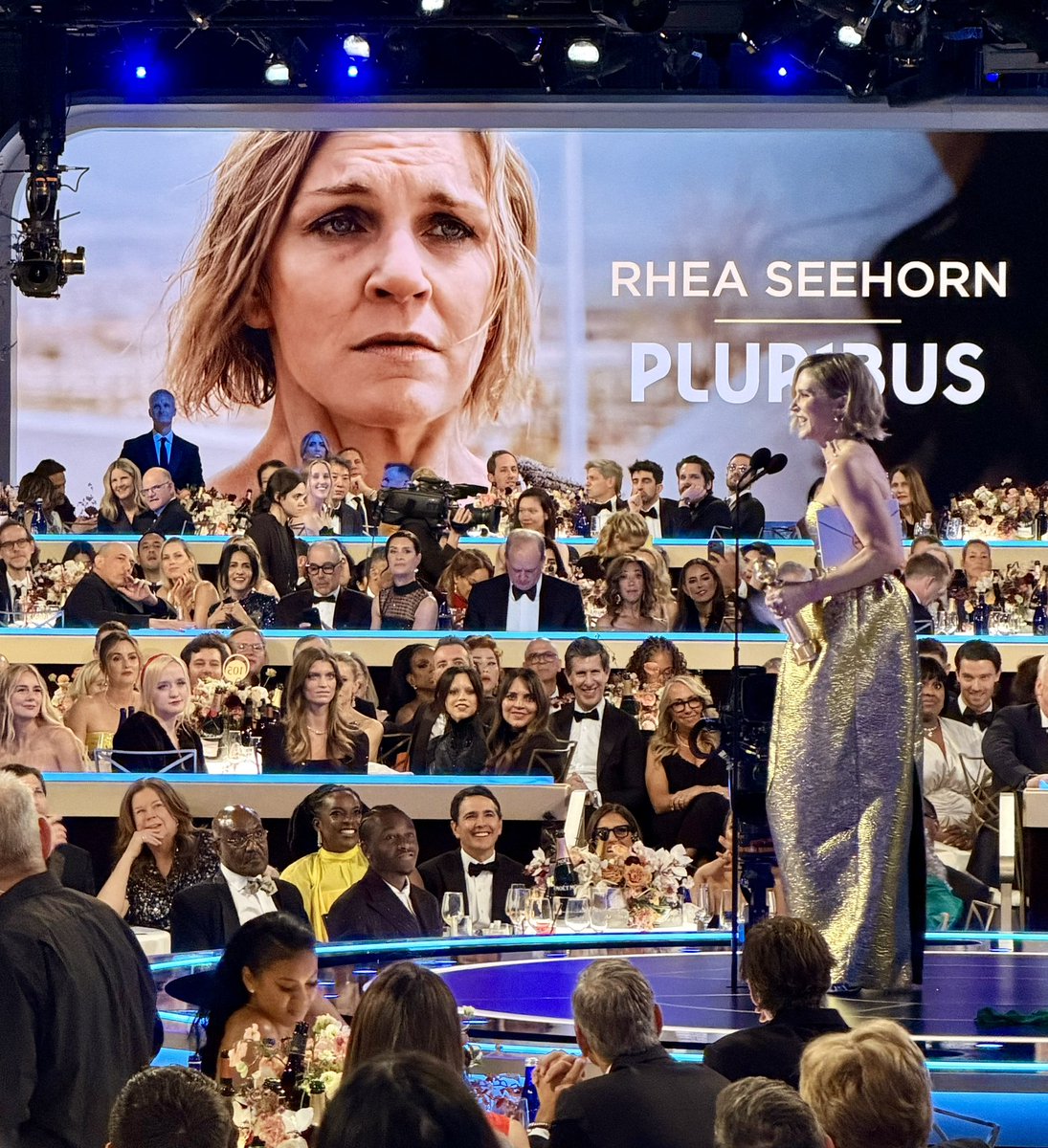 CharlieRivkin's tweet image. 🏆A golden night all around! ✨
 
What a joy to attend the 83rd Annual @goldenglobes last night. A ceremony that reminds us of the awesome power of our industry – and a tribute to the stunning films and series brought to life by stellar casts and crews worldwide. As so many said…