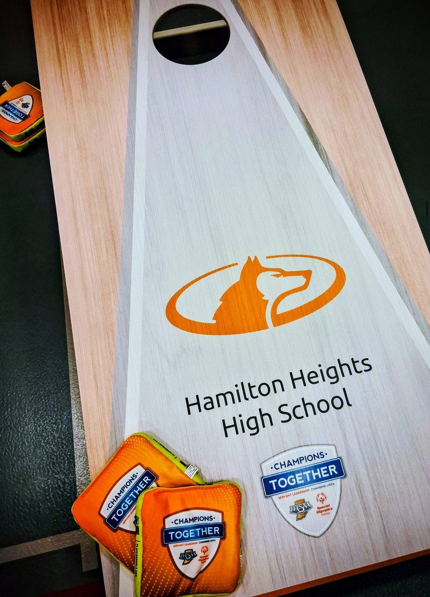 Mrstrees's tweet photo. Excited to be a part of the first Unified Cornhole season for Hamilton Heights! #unifiedsports @IHSAA1 @Neidig @hhschuskies https://t.co/gLSToVnFae
