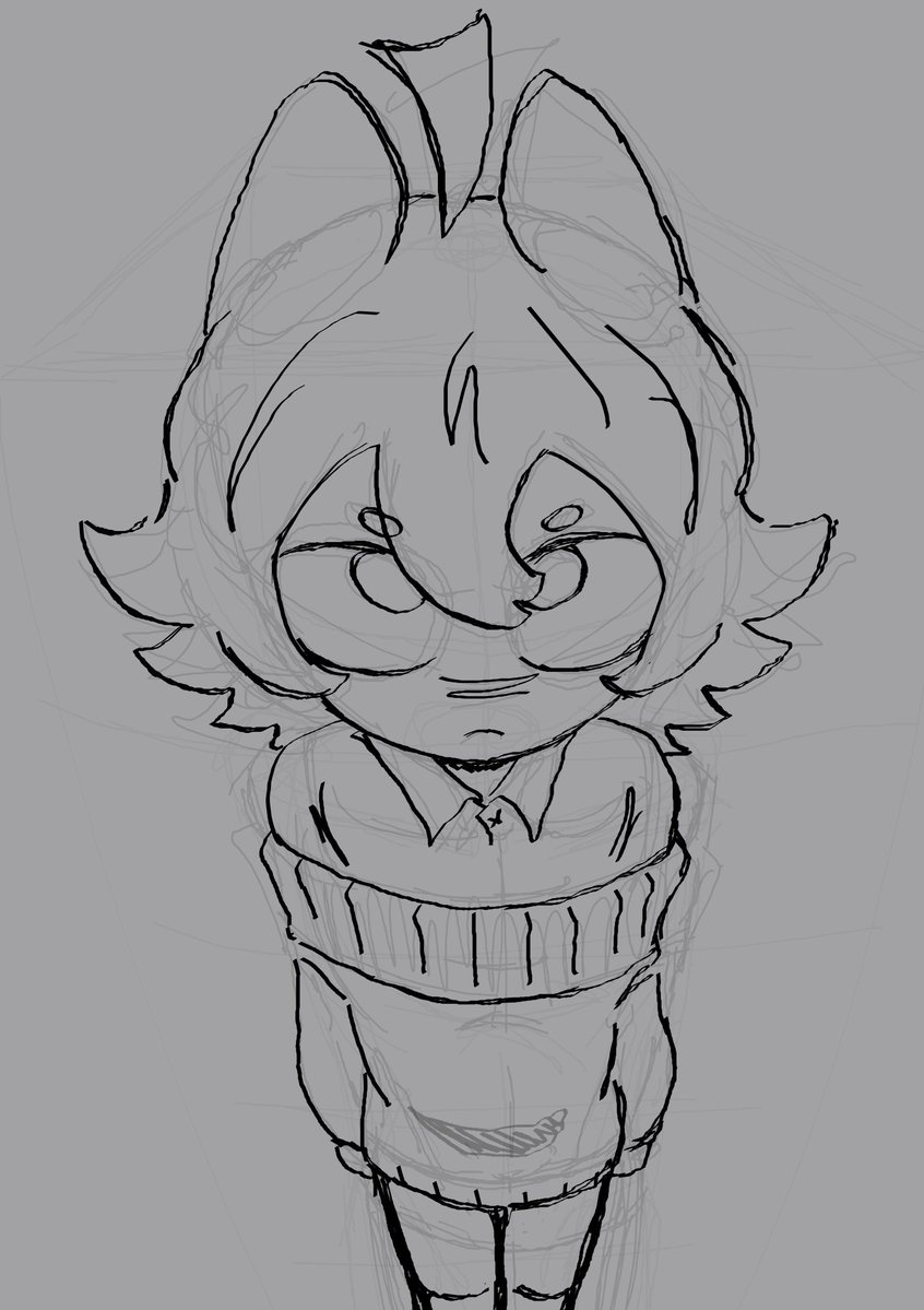 Ok pretend the tail is like behind them