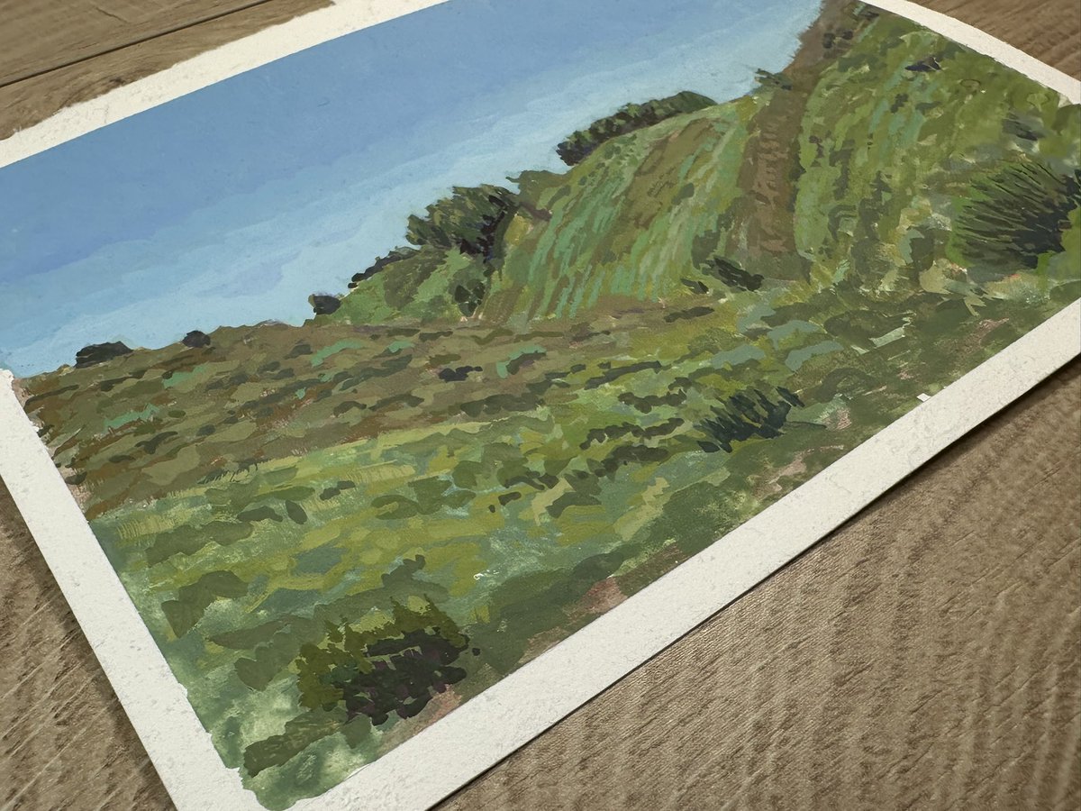 Landscape painting with gouache on paper. #landscape #painting #gouache Check out: danieljvaladez.com/product-page/g…