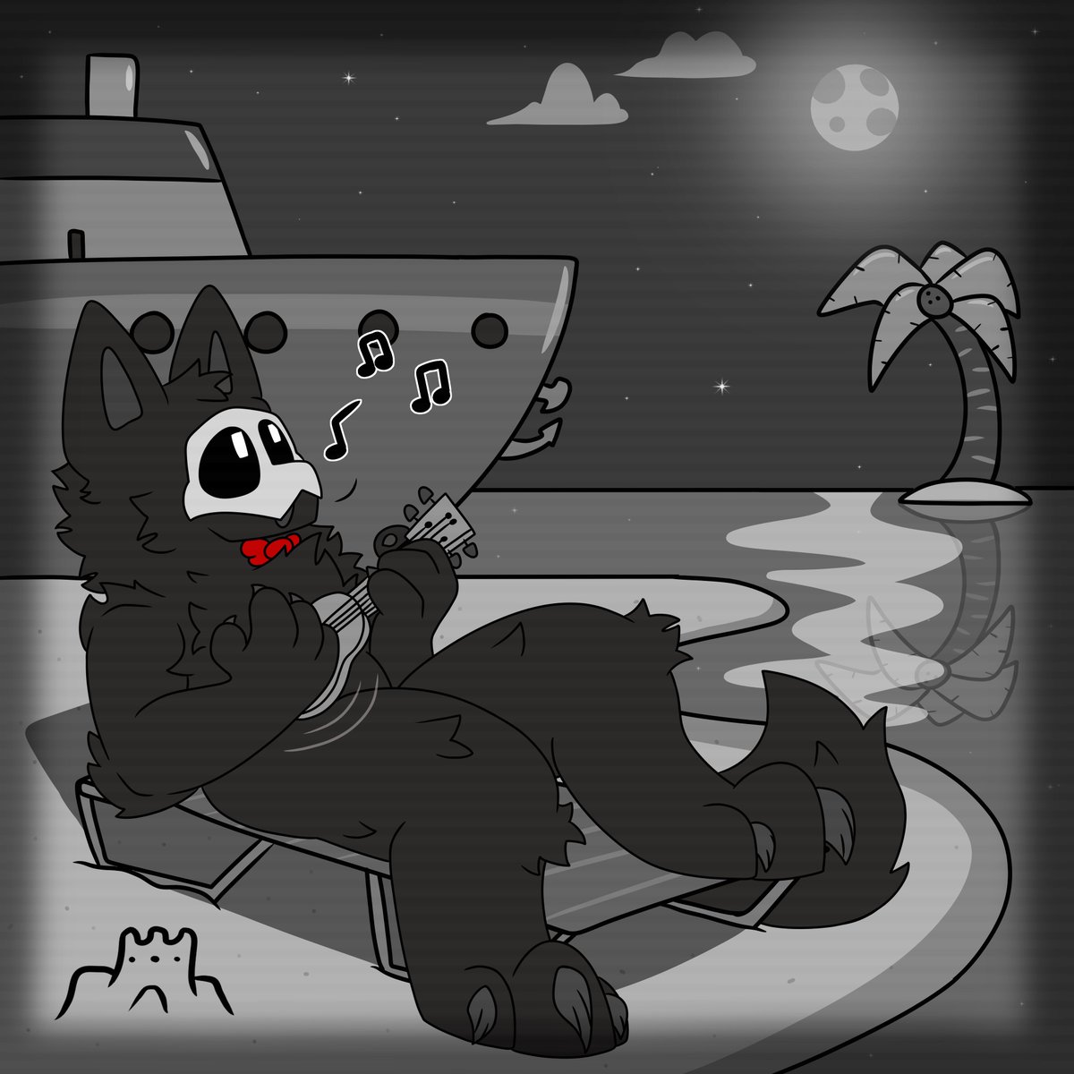 Arkmationz's tweet photo. 🎵"We were playing in the sand..." 
#furryart #furryfandom #changedgame #changed #changedpuro #puro #changedfanart https://t.co/w005k6KRRL