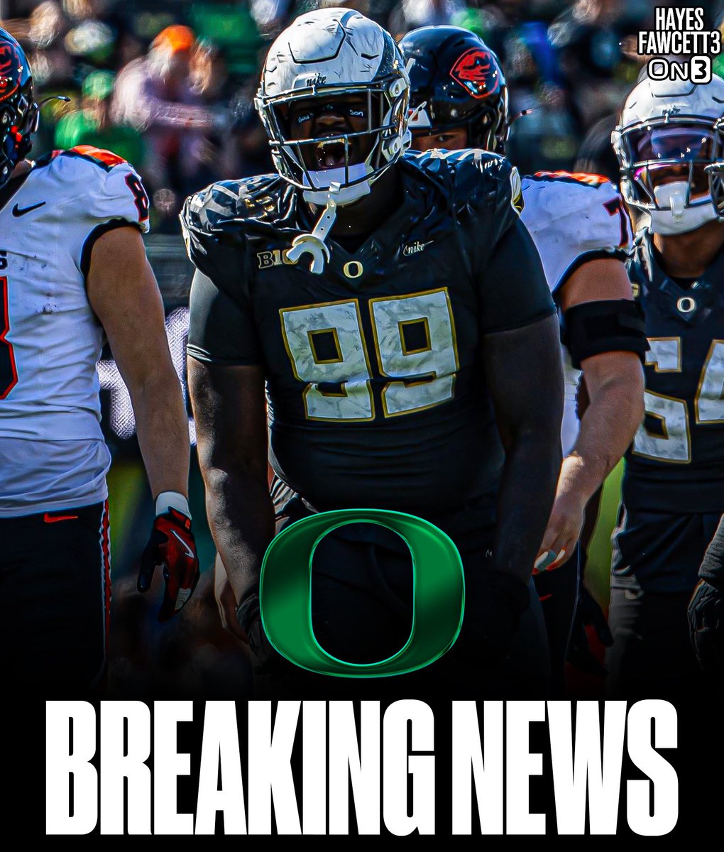 Hayesfawcett3's tweet image. BREAKING: Oregon DL Terrance Green is entering the @TransferPortal, he tells @On3sports

The 6’6 315 totaled 23 tackles, 1 sack, and 3 PBUs in his time at Oregon

He’ll have 2 years of eligibility left

on3.com/transfer-porta…