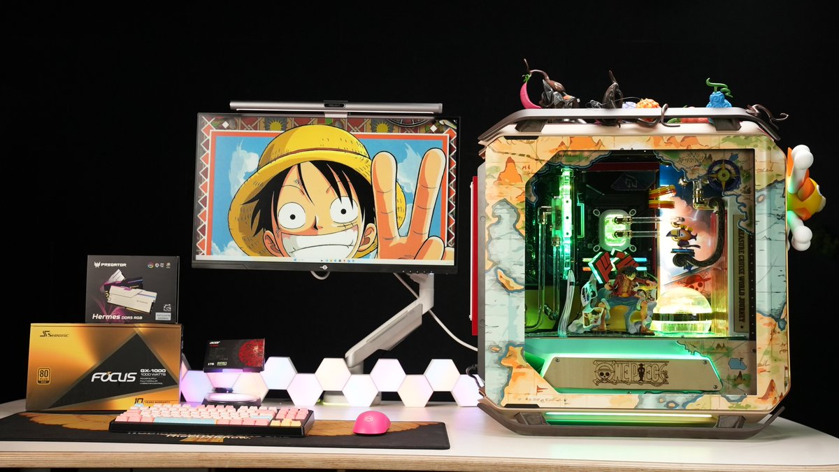 ついに完成！俺の「海賊王」PC！🏴‍☠️💻
このPCと一緒に、最高の冒険へ出航だ。
「PCの王に、俺はなる！！！」

海賊王テーマのPC by fuxk_cn
Seasonic FOCUS GX-1000 搭載 ⚡
#OnePiece #自作PC