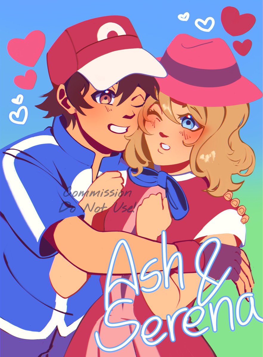 vacuous_alex's tweet image. A late night artwork for me to showcase!! And a colorful one at that! It’s amazing! 💙❤️

Art by @bibaloniaa 

#amourshipping #satosere #サトセレ