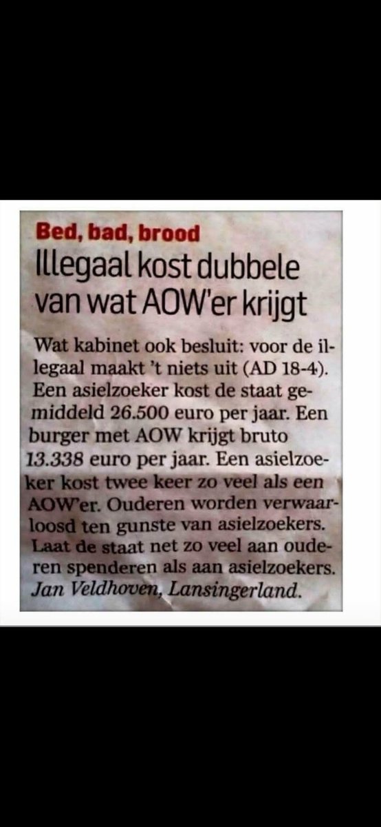 KUNNEN JULLIE LEZEN 👇...
EN NOG WILLEN ZE 💰BIJ DE AOW GAAN WEG PAKKEN....
GODVERDOMME LAAT DE OUDEREN MET RUST !!!!