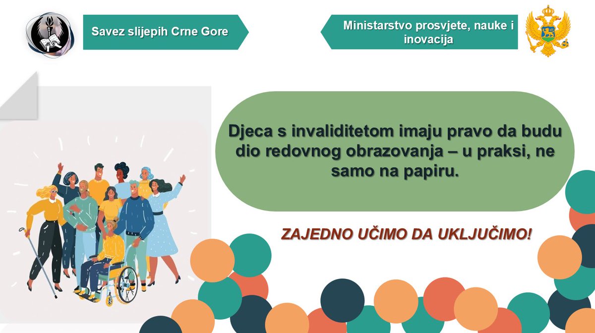 ☝️Djeca s invaliditetom imaju pravo da budu dio redovnog obrazovanja – u praksi, ne samo na papiru.