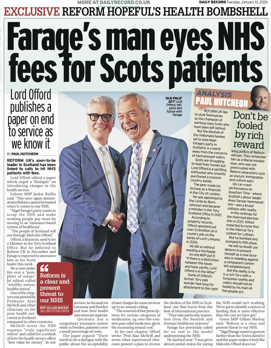 BrianLeishmanMP's tweet image. There it is.  

Farage and Reform would end our NHS.  

Millions of people could not afford to be ill under a Reform government.