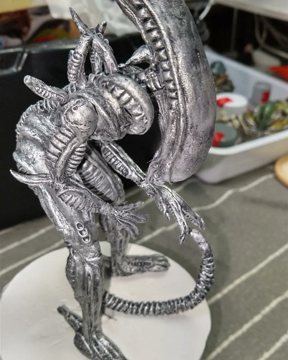 ギーガー風 #エイリアン #粘土 #オブジェ #アート ギーガー風エイリアン