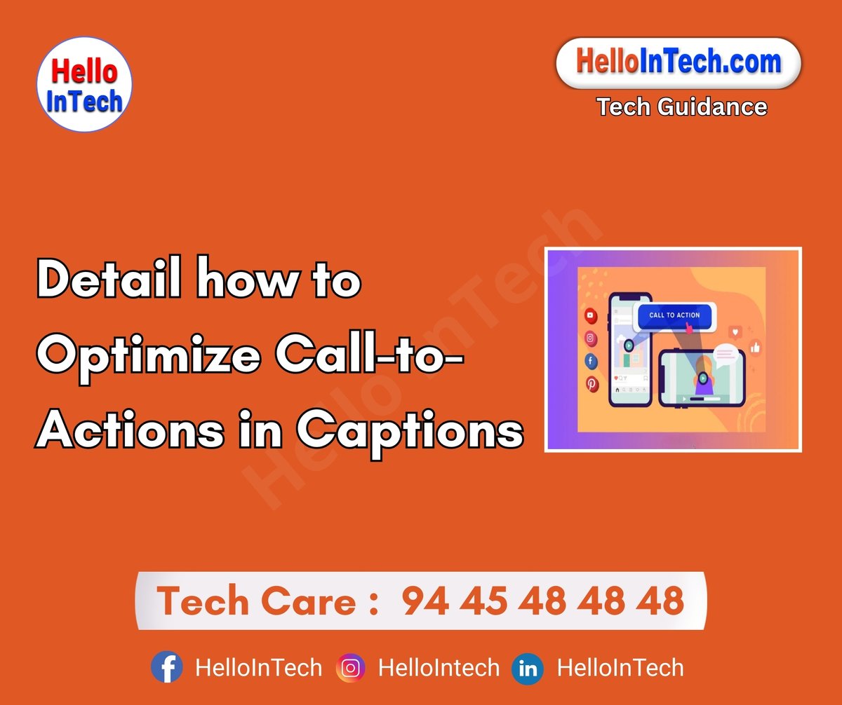 HelloIntec13514's tweet image. Detail how to optimize call-to-actions in captions

If you would like more information, please visit the page.
hellointech.com/detail-how-to-…

#hellointech #calltoaction #ctastrategy #captionwritingtips #contentconversion #engagementtactics #socialmediaoptimization