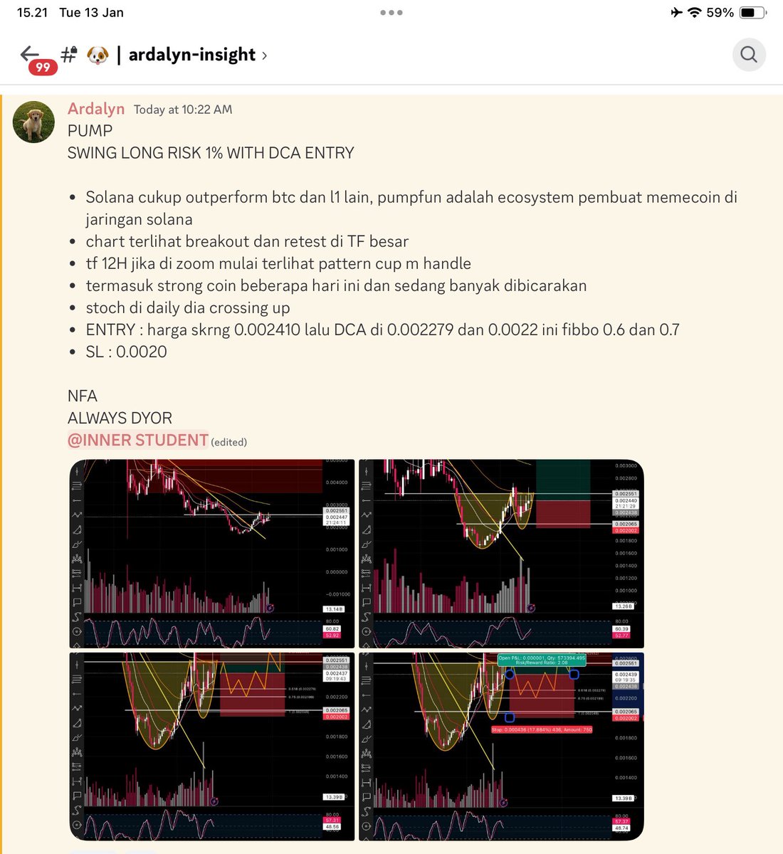 Ardalyn_'s tweet photo. Beberapa hari terakir aku sideline di market karena aku ngeliat market choppy, no trade also big plan to survive di crypto market

Dan bersyukur hari ini dapat plan trade yg oke
$PUMP swing LONG up 8.6% 🚀🚀

Print print 💸🧘‍♀️

Congratss buat member Ardalyn Inner Circle 🫶 https://t.co/K5srMvp519