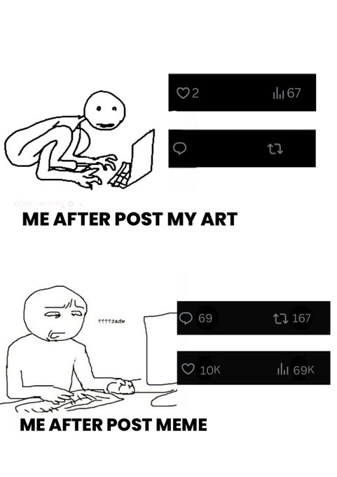 I KNOW other #smallartists  feel this too… let’s be #artmoots and prove the algorithm wrong together 🤡