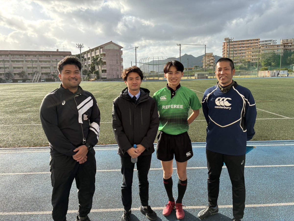 ORFU1968's tweet photo. 先週末は九州トップクラブの入れ替え戦が行われました。
#沖縄県
#ラグビー
#レフリー
#トップレフリー育成支援事業
#砂川口腔ケアクリニック
#株式会社グッドワン
#さむら脳神経クリニック
#盛虎ジャパン株式会社
#有限会社テレネット沖縄
#有限会社ノースンカーファクトリー https://t.co/rDush8Ww6X