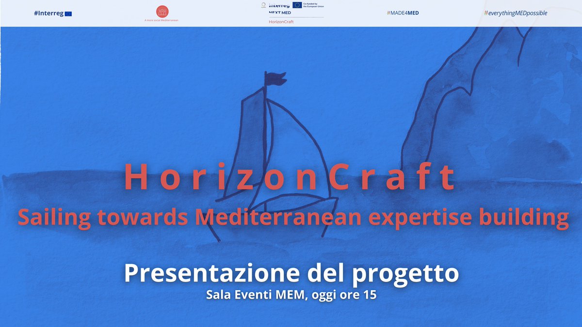 Martedì 13 gennaio ore 15.00 presentazione del progetto “HorizonCraft” - Spazio Eventi, piano primo della Mediateca del Mediterraneo.
Associazione TDM 2000
Sistema Bibliotecario e Archivio Storico di Cagliari