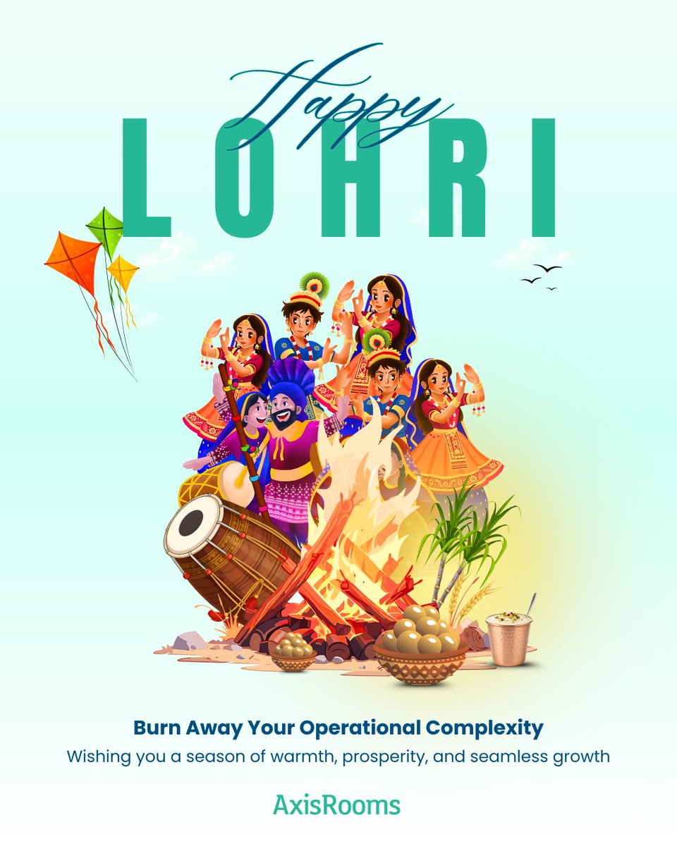 🔥 Happy Lohri! This season, burn away operational complexity and ignite your hotel’s growth with seamless automation. Wishing all hoteliers a prosperous and high-occupancy festive season! 🏨✨ #Lohri2026 #AxisRooms #HotelTech #Hospitality