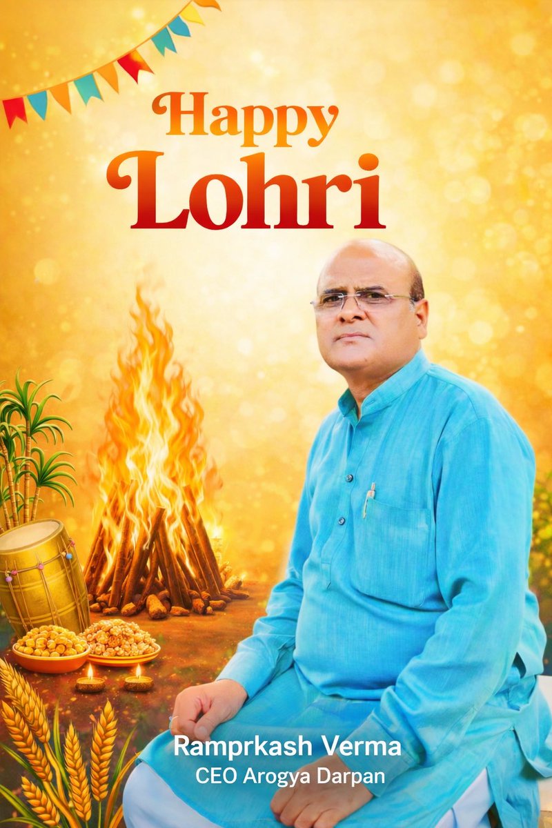 RamprakashVerma's tweet photo. लोहड़ी की पावन अग्नि
नकारात्मकता को भस्म करे,
और आपके जीवन में
सकारात्मक ऊर्जा, स्वास्थ्य और समृद्धि भरे !
लोहड़ी पर्व की हार्दिक शुभकामनाएं ! 💐 https://t.co/rxwUXJZr0t