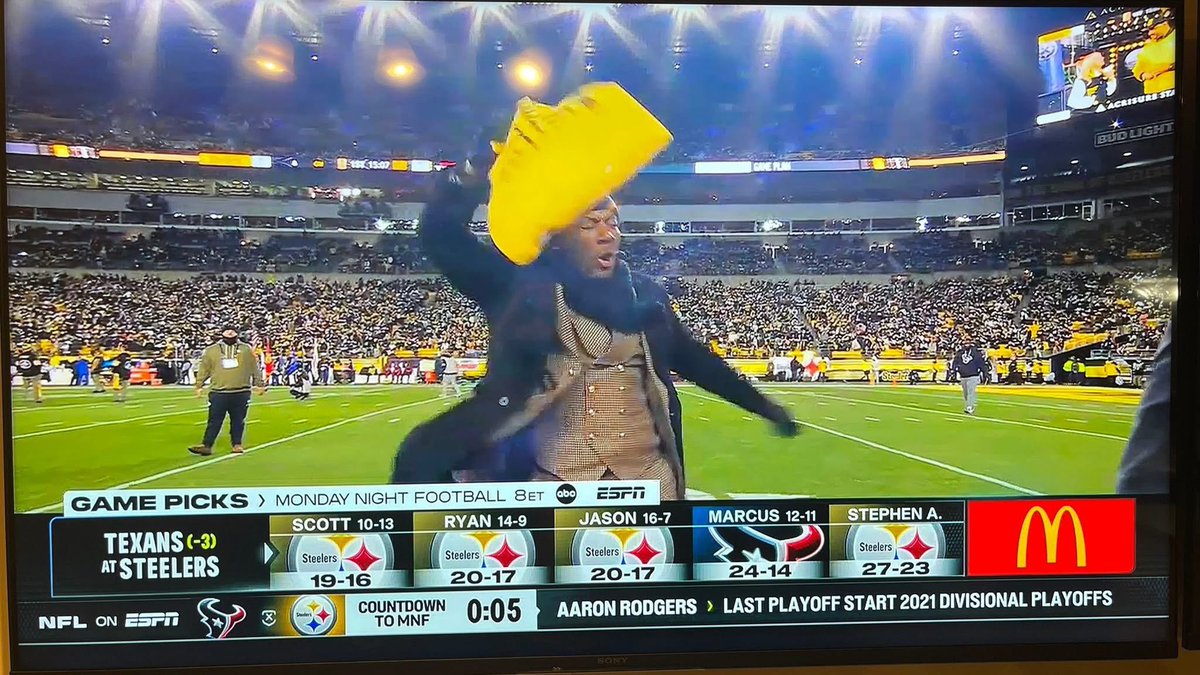 The <a href="/HoustonTexans/">Houston Texans</a> outscored all predictions and the <a href="/steelers/">Pittsburgh Steelers</a> didn’t break double digits! The <a href="/ESPNNFL/">NFL on ESPN</a> talking heads are idiots, expect for <a href="/mspears96/">Marcus Spears</a>! Greatness was recognized! #NFLPlayoffs