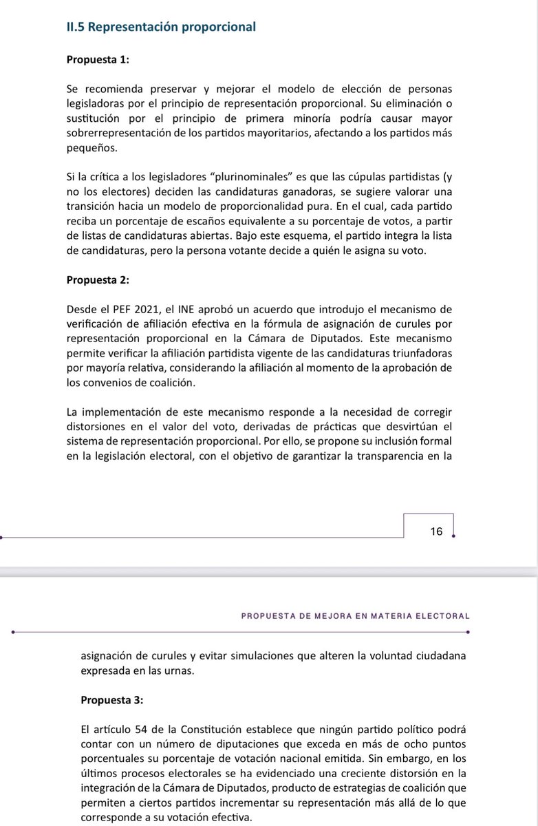 Isa_Uribe's tweet image. 🔴‼️ALERTA EL INE: ELIMINACIÓN de Pluris podría causar mayor sobrerrepresentación de partidos mayoritarios, afectando a partidos más pequeños.

🖊️ QUÉ dice la propuesta del INE de la REPRESENTACIÓN PROPORCIONAL y de los PLURINOMINALES⁉️

👉 PROPONE fortalecer la representación…