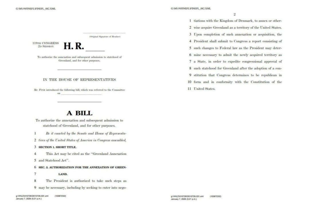 jurgen_nauditt's tweet image. A bill to "annex Greenland and grant it statehood" has been introduced in the US Congress.

The madness continues.