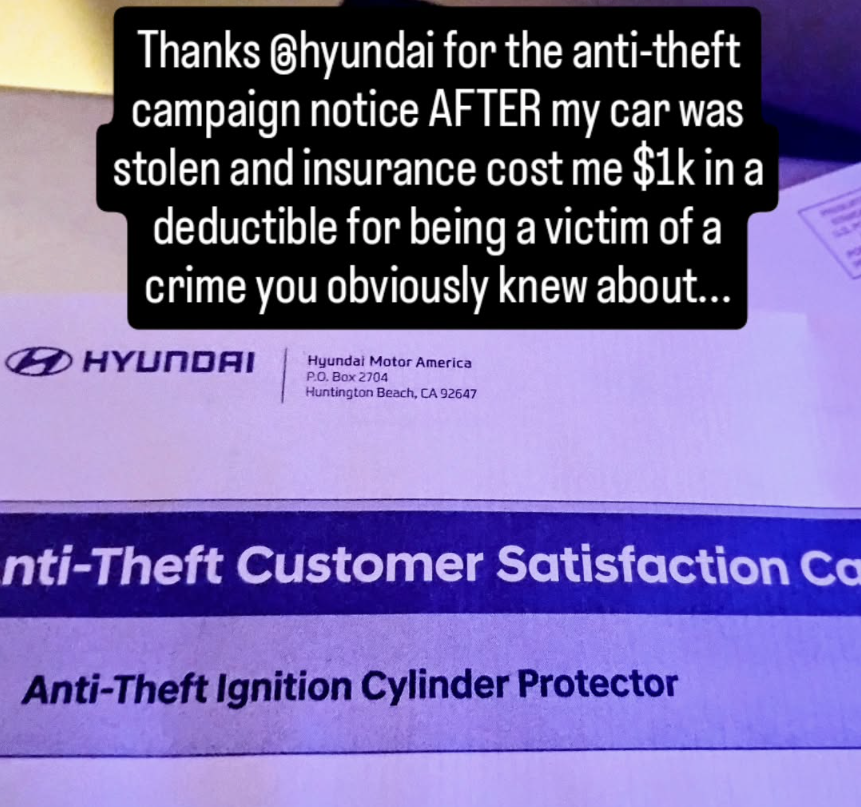 azsincitymagic's tweet photo. @Hyundai Did you wait until After I got my car back and fixed to rub this malpractice in my face? thanks for helping me prevent FURTHER Theft oh and thanks @PhoenixPolice (who still haven't captured the criminal) case is still open and I emailed the detective today...no response https://t.co/ViNkfX2jpk