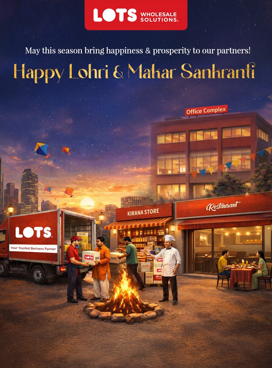 LotsWholesale's tweet photo. This festive season, we wish happiness and prosperity to our partners and the communities around us. Here’s to shared growth, strong relationships, and a positive year ahead. Happy Lohri &amp; Makar Sankranti 🌾🪁

#Lohri #MakarSankranti #SeasonOfGrowth #HarvestSeason #Partnerships https://t.co/2se6WVABQg