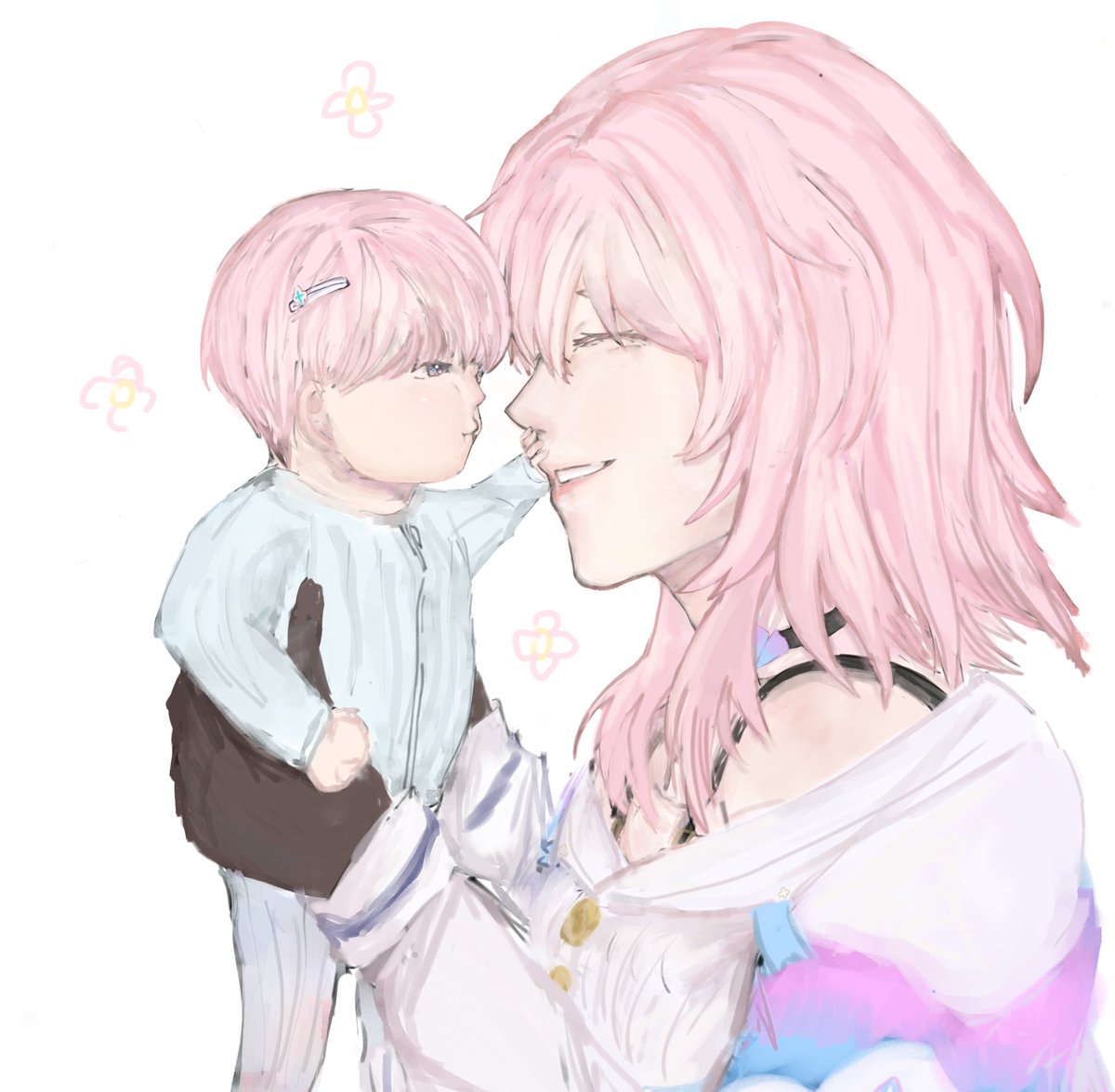 Sekai_34375's tweet photo. I'm too lazy to finish all the drawings

 (Sorry if my English isn't good I didn't pay much attention in this subject ) 
#Caemarch #hsr https://t.co/F06gDdn2ad