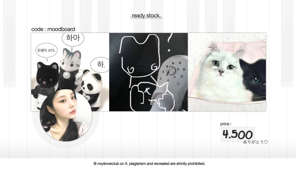 noyiloverclub's tweet image. ᅠ
help retweet? maaci ♥︎ #zonauang 

🦷 alo, noyi ada dua layout ready stock moodboard rei dan juga wonhee. order via tele ya 📞 ට  ̫ ට  ֹ ׅ 
ᅠ