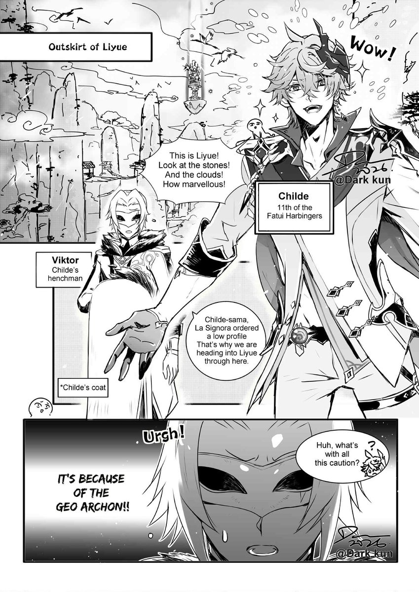 aldreichd's tweet image. "Adios!"

1st few pages of a Childe and Zhongli comic I have been wanting to draw since ages. Dunno how many pages yet, estimated to finish after I finish the Anaxa haunting Lygus one. Drawing 3 pages first to get the hang of it

#rexlapis #childe #tartaglia #genshinimpactfanart