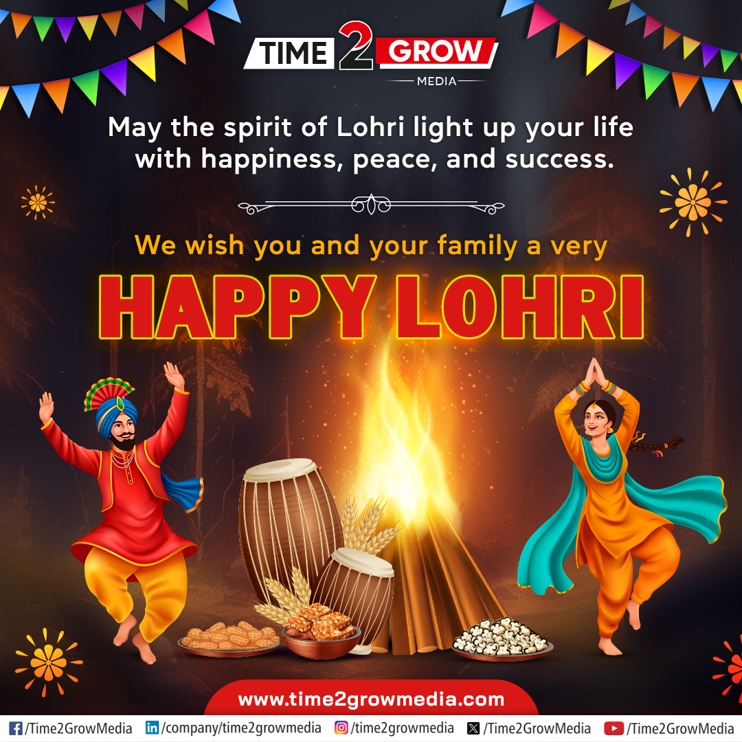 We wish you and your family a very Happy #Lohri!
.
.
.
#Time2GrowMedia #Time2Grow #HappyLohri #LohriCelebration #HappyLohri2026 #LohriVibes #Lohri2026 #LohriFestival #LohriWishes