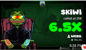 Update 

$kiwi 

0xkiwi  

called at 25k mc   

6.5x cook  
 9Ny6nBiohvRe5Gb98VF9a79rznb22j5ZHwHppLxdpump