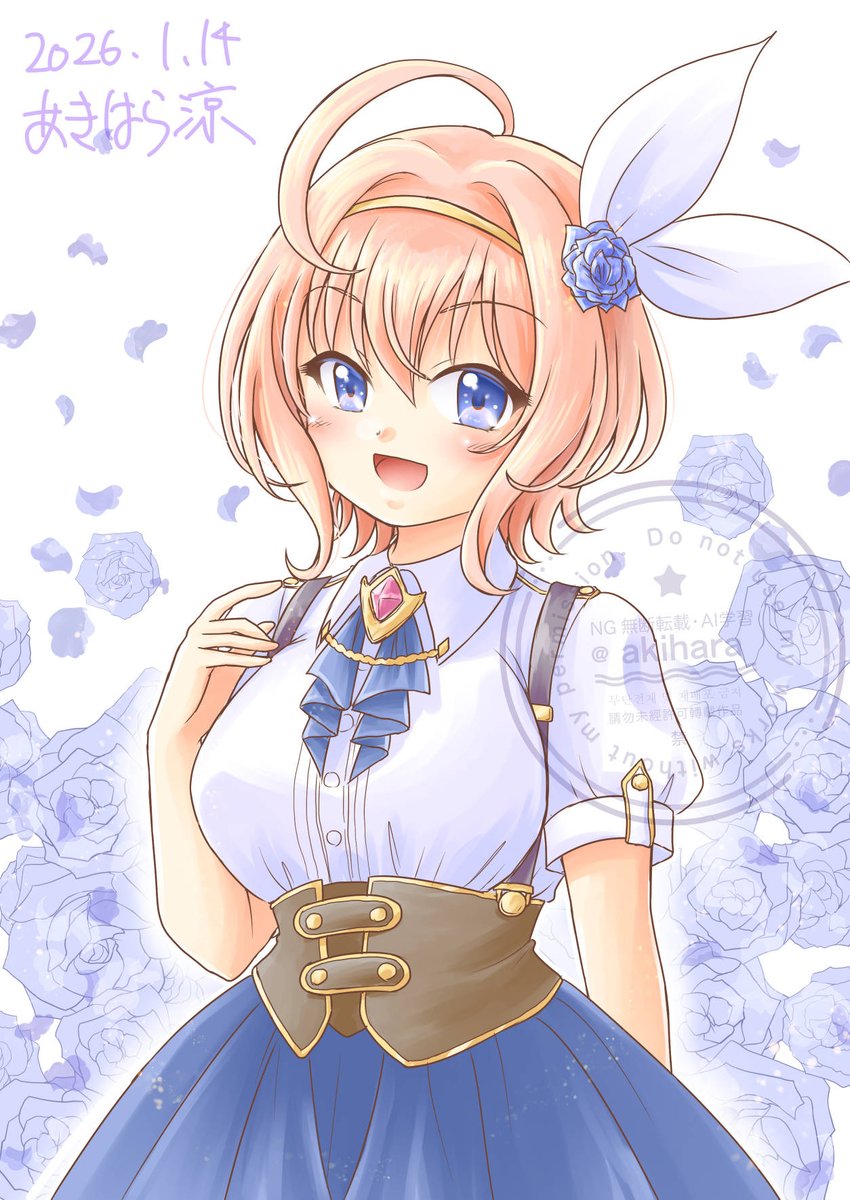 akihara's tweet image. アンジェリークちゃん、アイリスに加入してからの初めての誕生日！おめでとうございます～  #あいミス