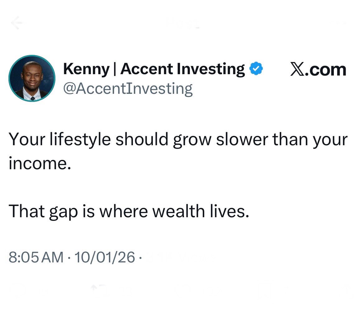 LarissaFernand's tweet image. I don’t think people pay adequate attention to lifestyle inflation. 

The danger with “lifestyle creep” is that it is insidious;  it takes place gradually. It “creeps” up on you.

If lifestyle costs increase at a much higher rate than  income, it will hit you later.