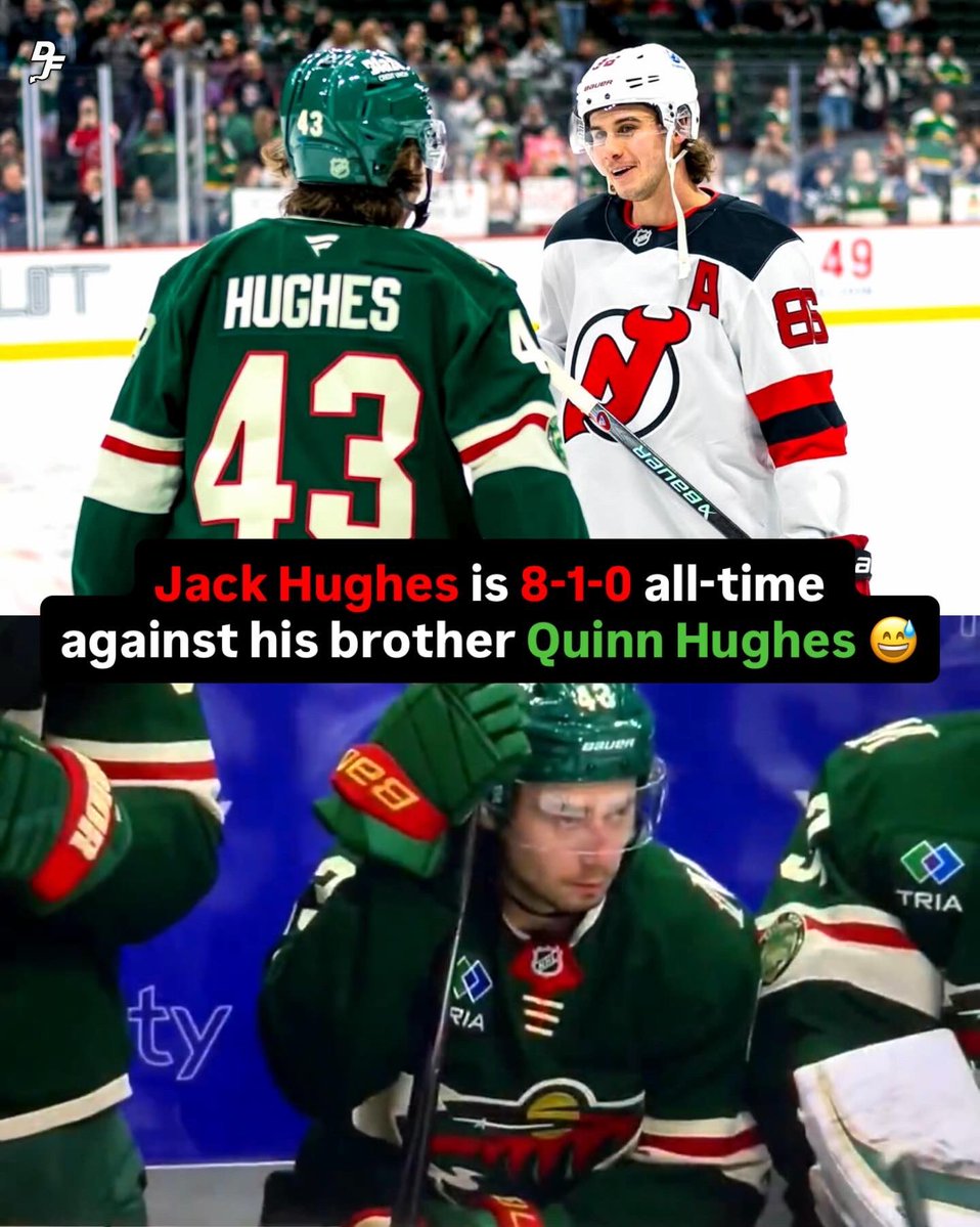 devilsfanatics's tweet image. There’s 3 things guaranteed in life:

- Death 
- Taxes
- Jack Hughes beating his brother Quinn