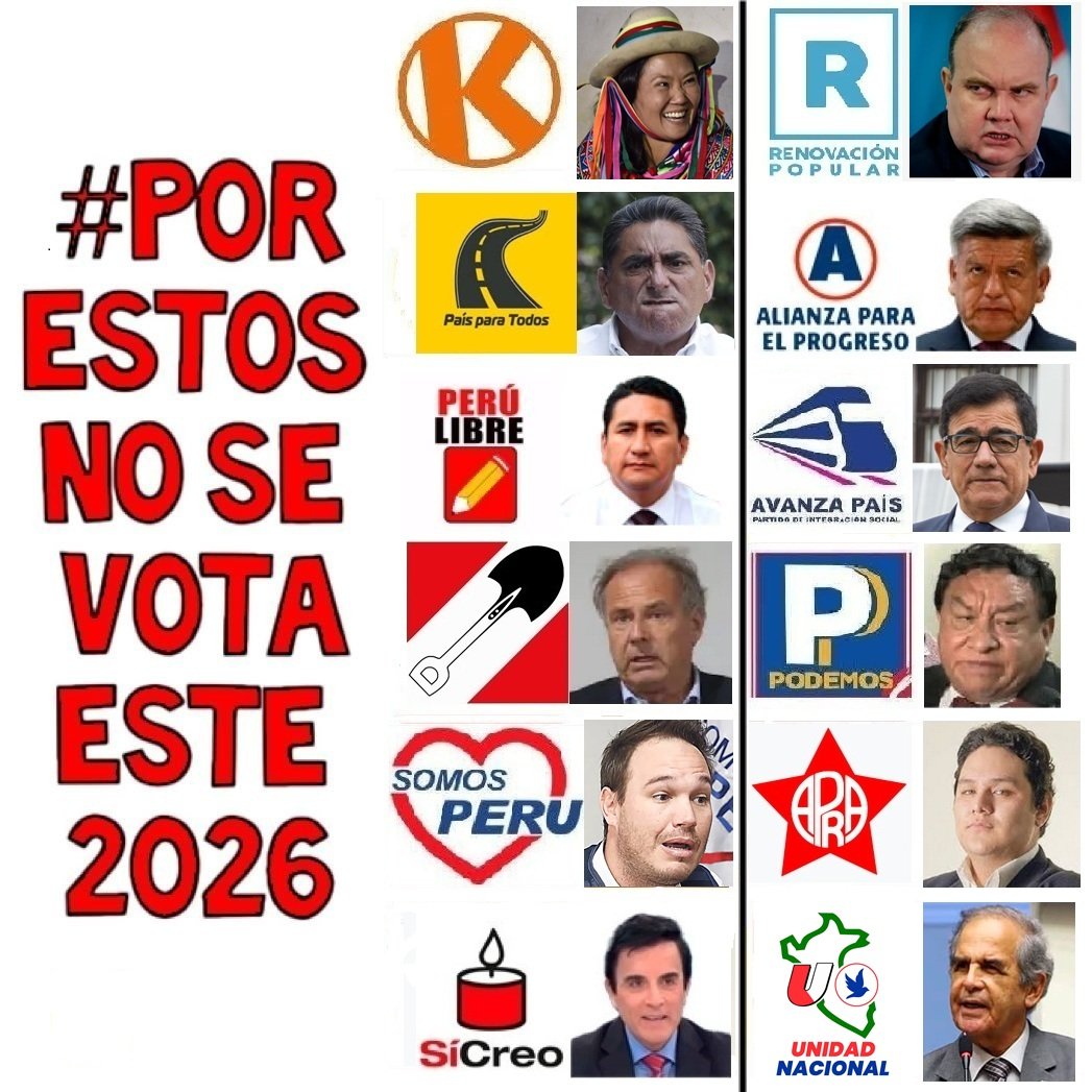 #FujimorismoNuncaMas #PorEstosNo2026