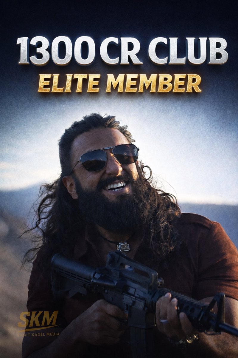 DHURANDHAR DOES THE UNTHINKABLE - ₹1300 CRORE CLUB CREATED | History has been rewritten.

After breaching the ₹1200 Crore mark, #Dhurandhar has now forged the ₹1300 Crore Club on its 39th Day , a territory never touched before by a Hindi film without China &amp; Gulf Release .