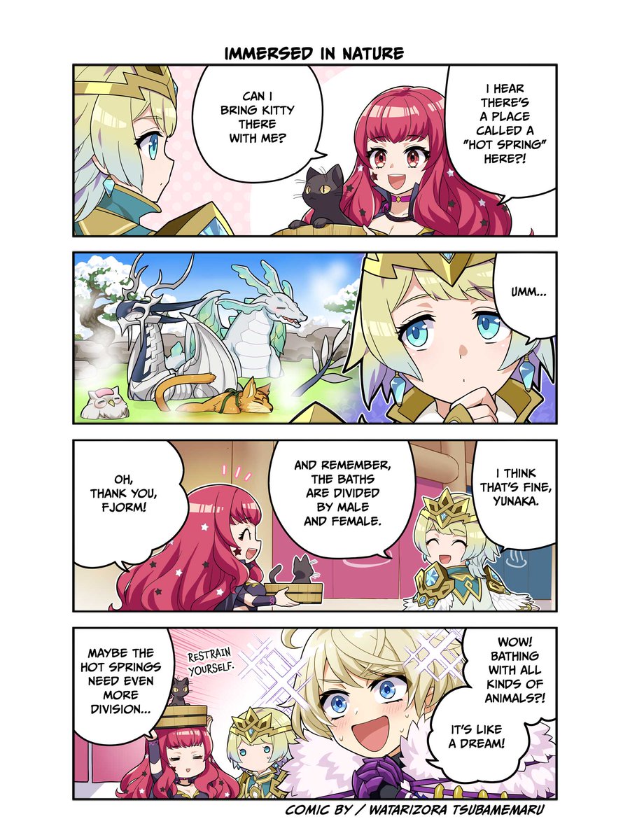 FE_Heroes_EN's tweet image. The latest installment of A Day in the Life, the #FEHeroes online manga, is now available!

←Read comic right to left